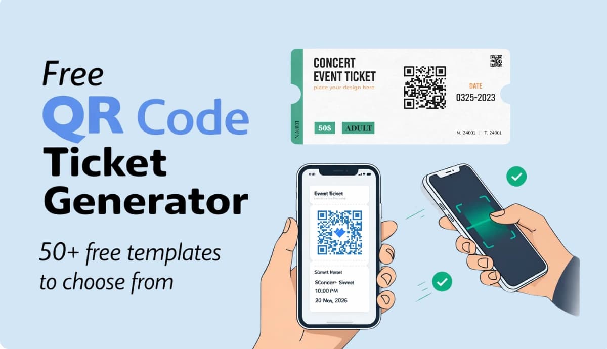Free QR Code ticket generator