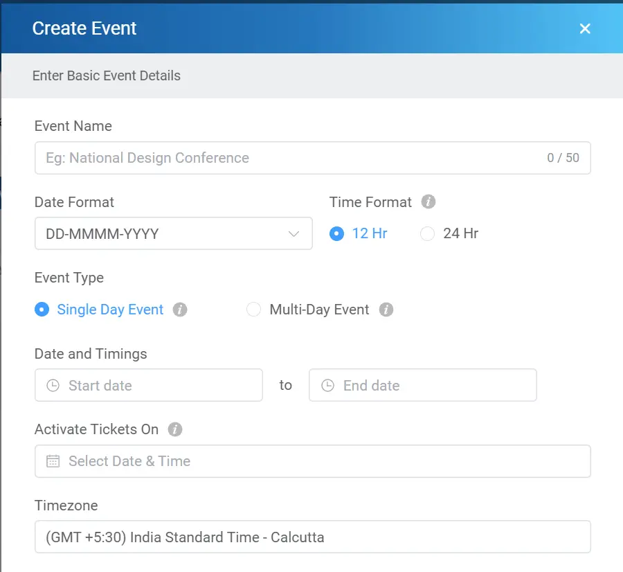 Makeure that your theatre ticket not only has all the necessary details like date, time, description,ticket activation dates and more so that your guests don't miss out onto anything