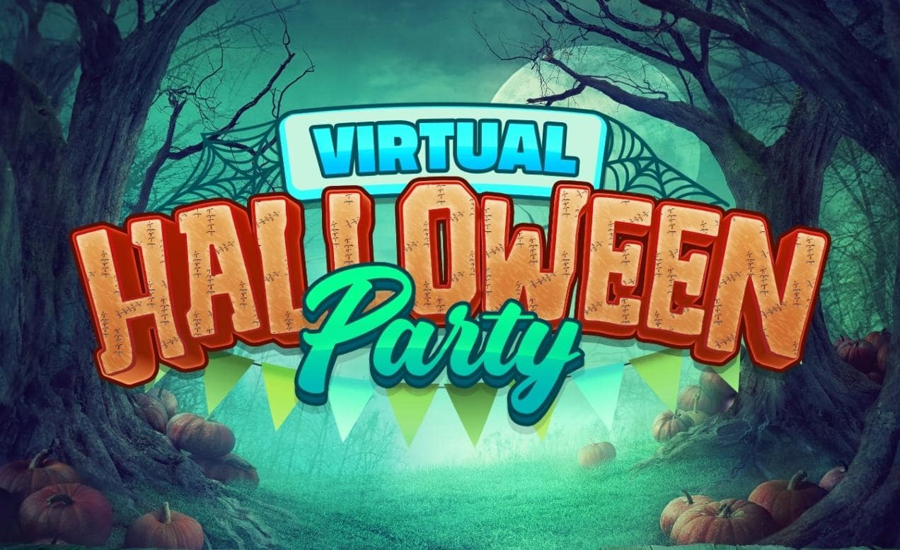 virtual halloween party banner