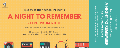 Retro Prom Night Ticket