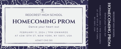 Homecoming Prom Ticket