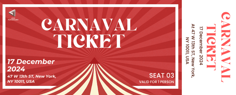 Red & White Carnival Ticket