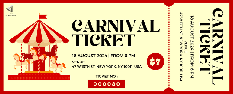 Carnival Ticket With Pricing