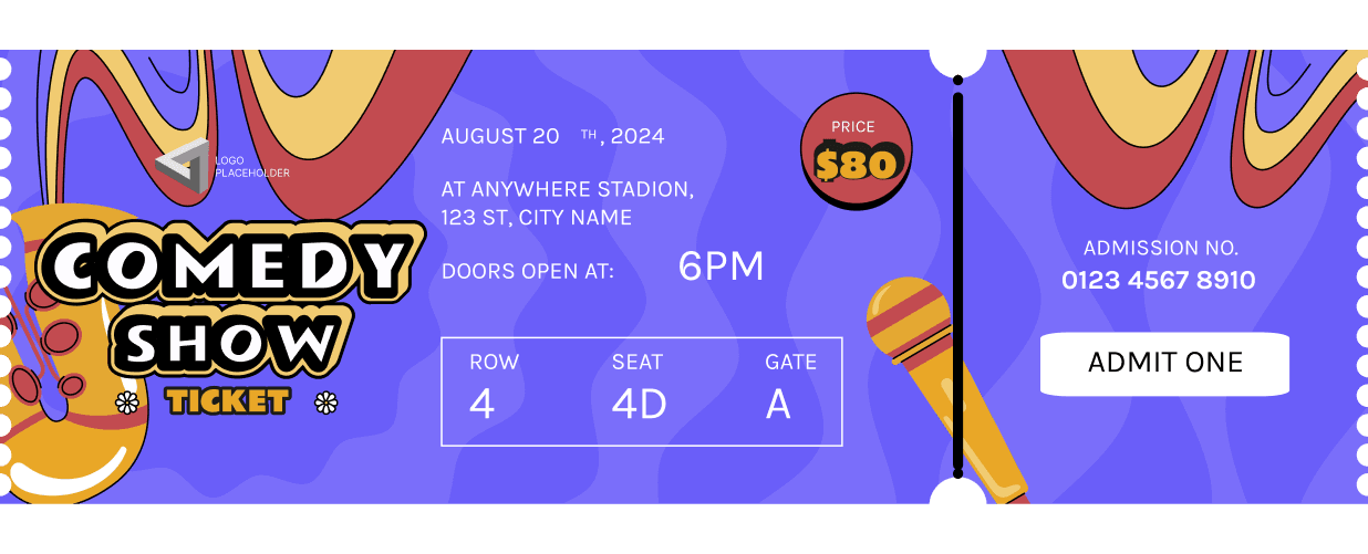 Tearable Comedy Show Ticket