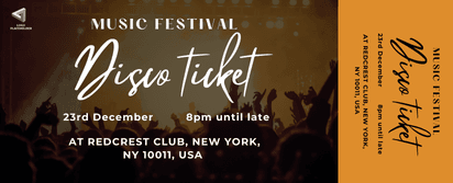 Music Festival Disco Ticket
