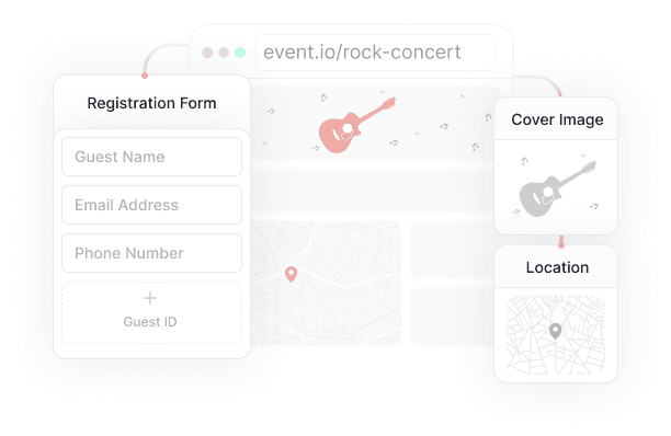 Create event details and registration page