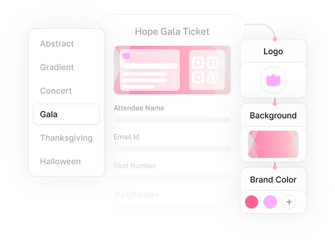 Design every ticket to fully represent your event's cause