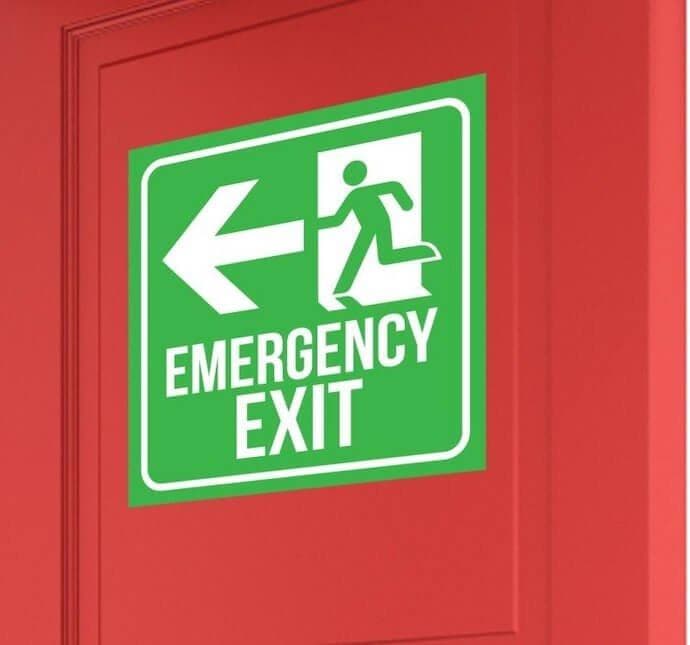 Emergency exit pointsin concert