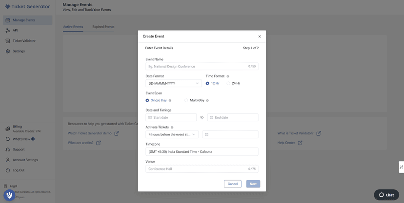 Ticket Generator