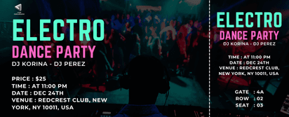 free printable event tickets for dance event