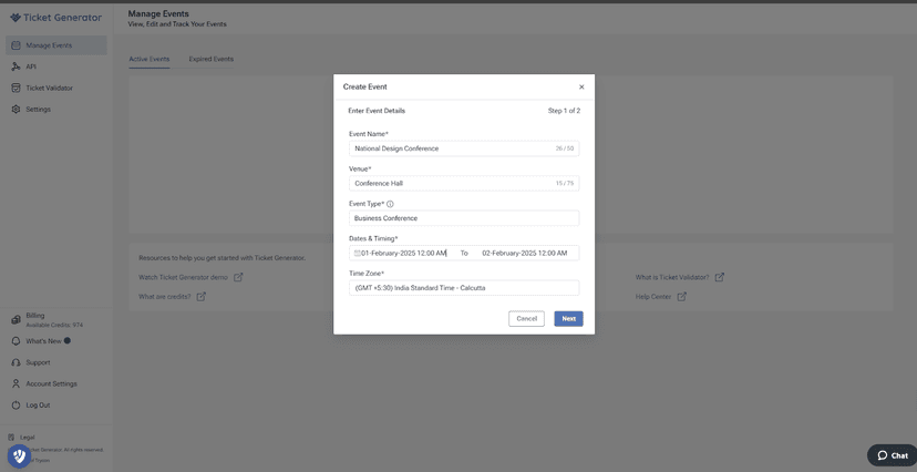 Ticket Generator