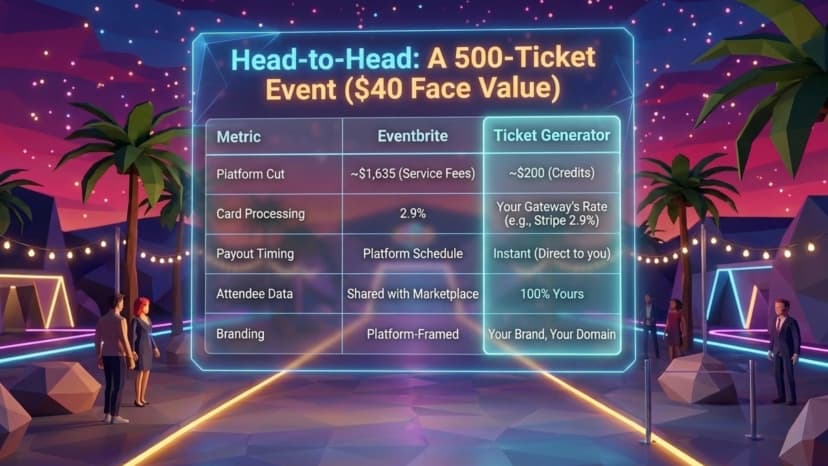 How Does Ticket Generator Compare With Eventbrite Fees