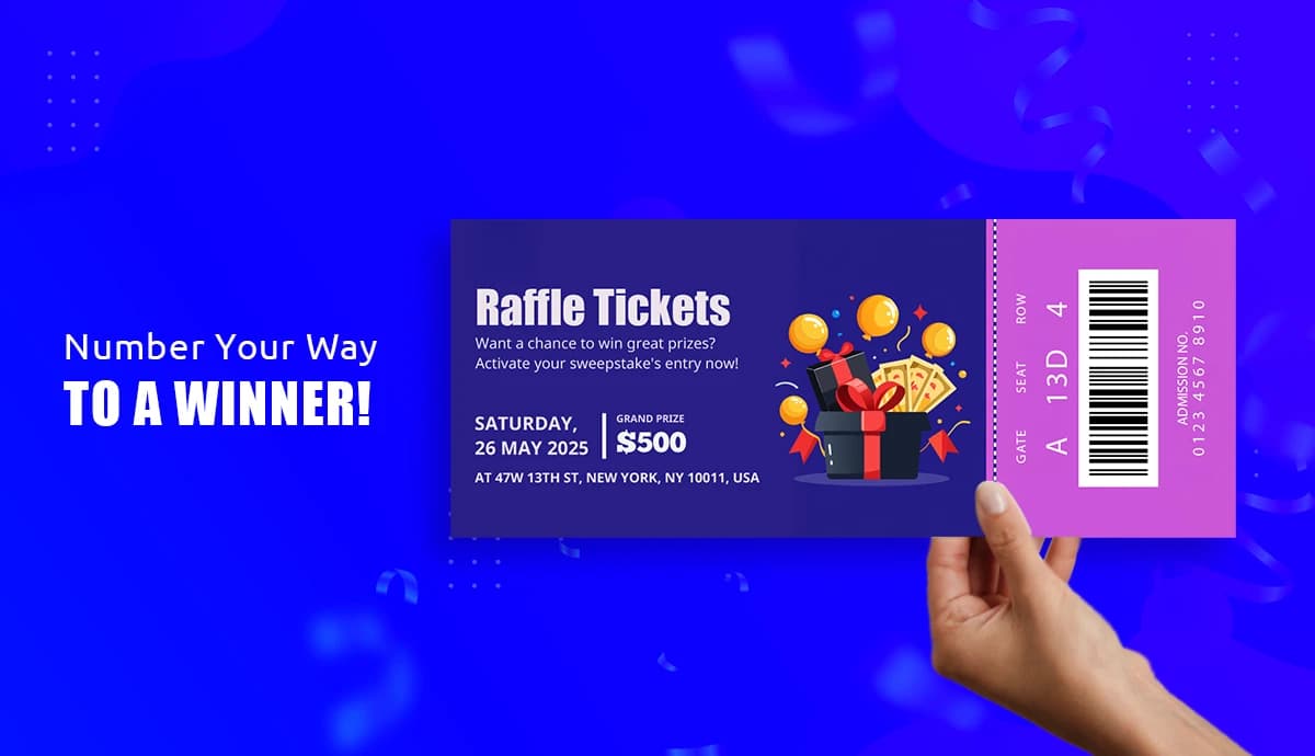 How to make raffle tickets with numbers
