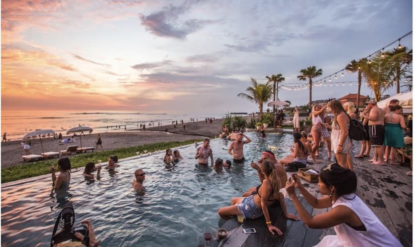 A summer pool party