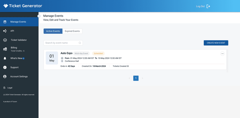Manage events