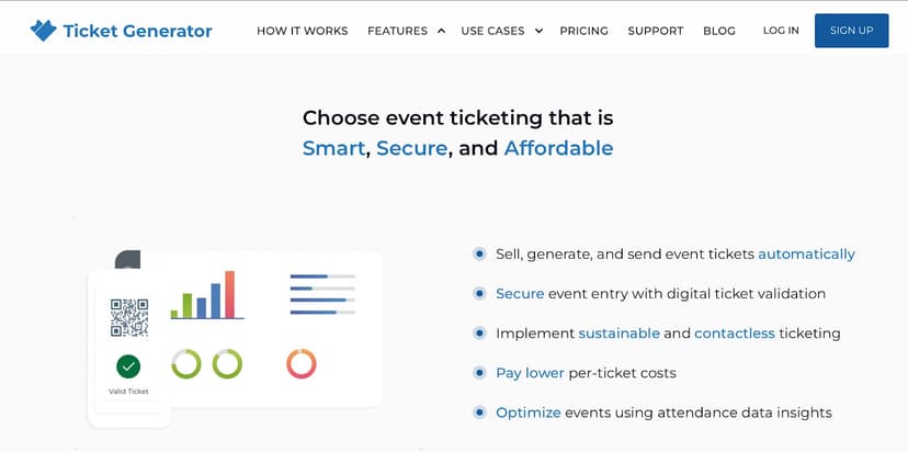 event planning app Ticket Generator