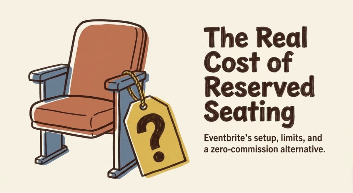 reserved seating real cost eventbrite vs zero commission cover