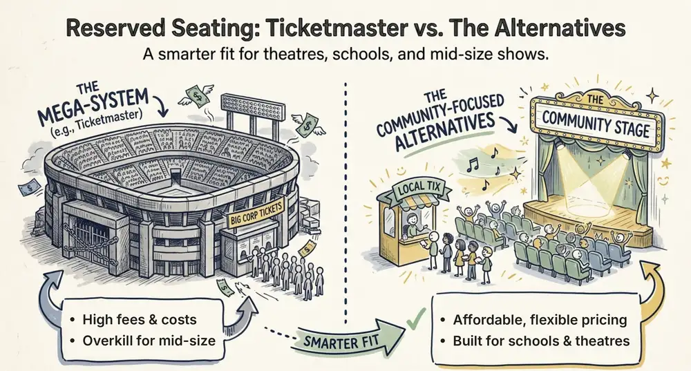 reserved seating ticketmaster vs alternatives simplified